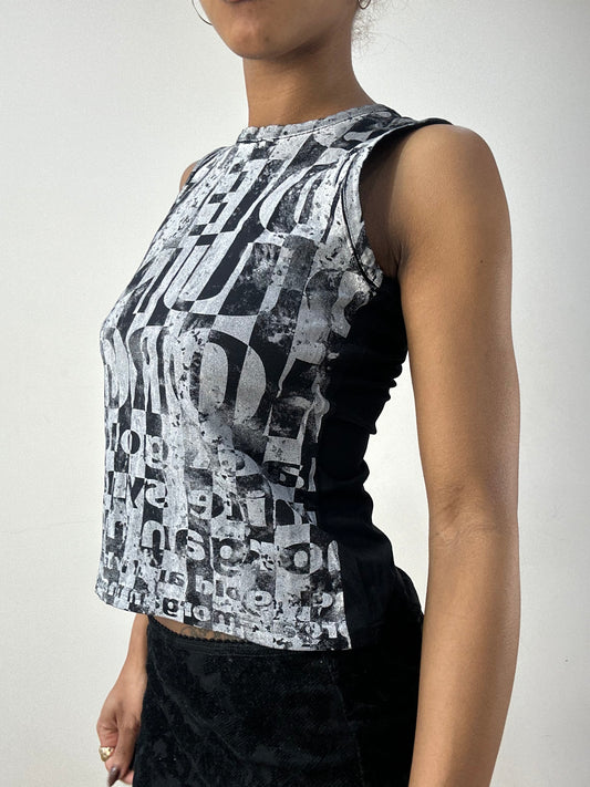 vintage edit thirty-six | taille: S · couleur: gris · article: débardeur · détails: motif graphique + morgan de toi
