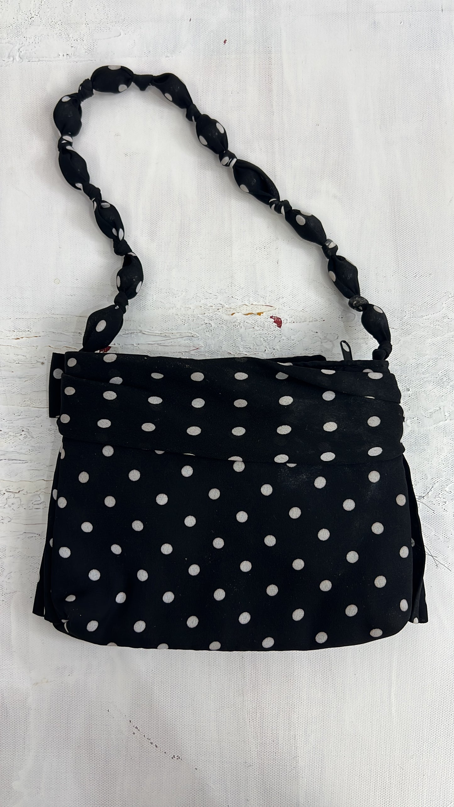 vintage edit thirty | black and white polka dot print bag