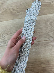 💚 miley cyrus edit | silver woven belt