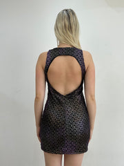 ‼️ | purple and black mini dress