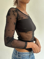 BEST PICKS | extra small black sheer bodysuit