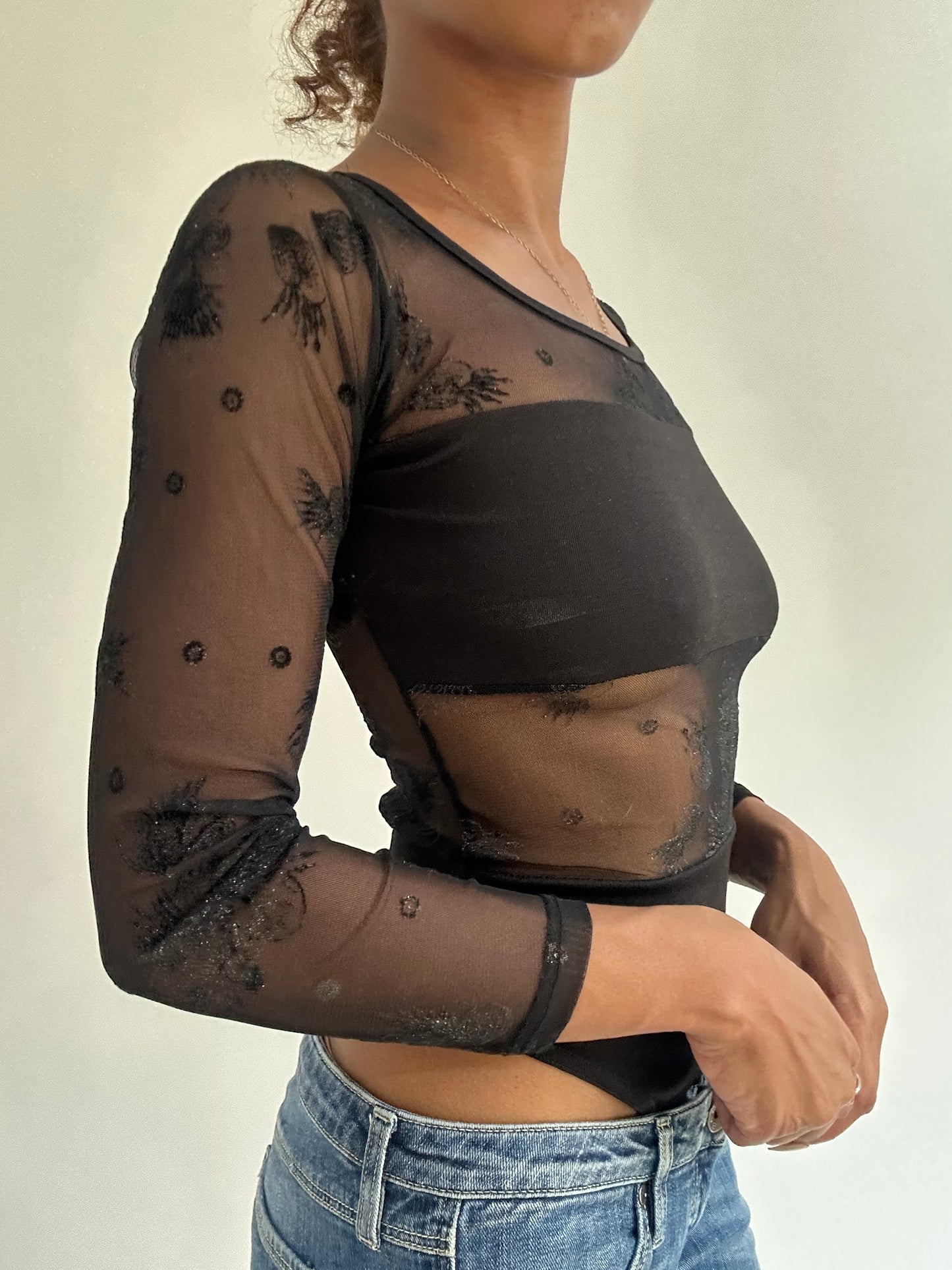 BEST PICKS | extra small black sheer bodysuit