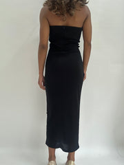 wedding guest drop | taille: S · couleur: noir · article: haut bandeau · détails: longueur maxi