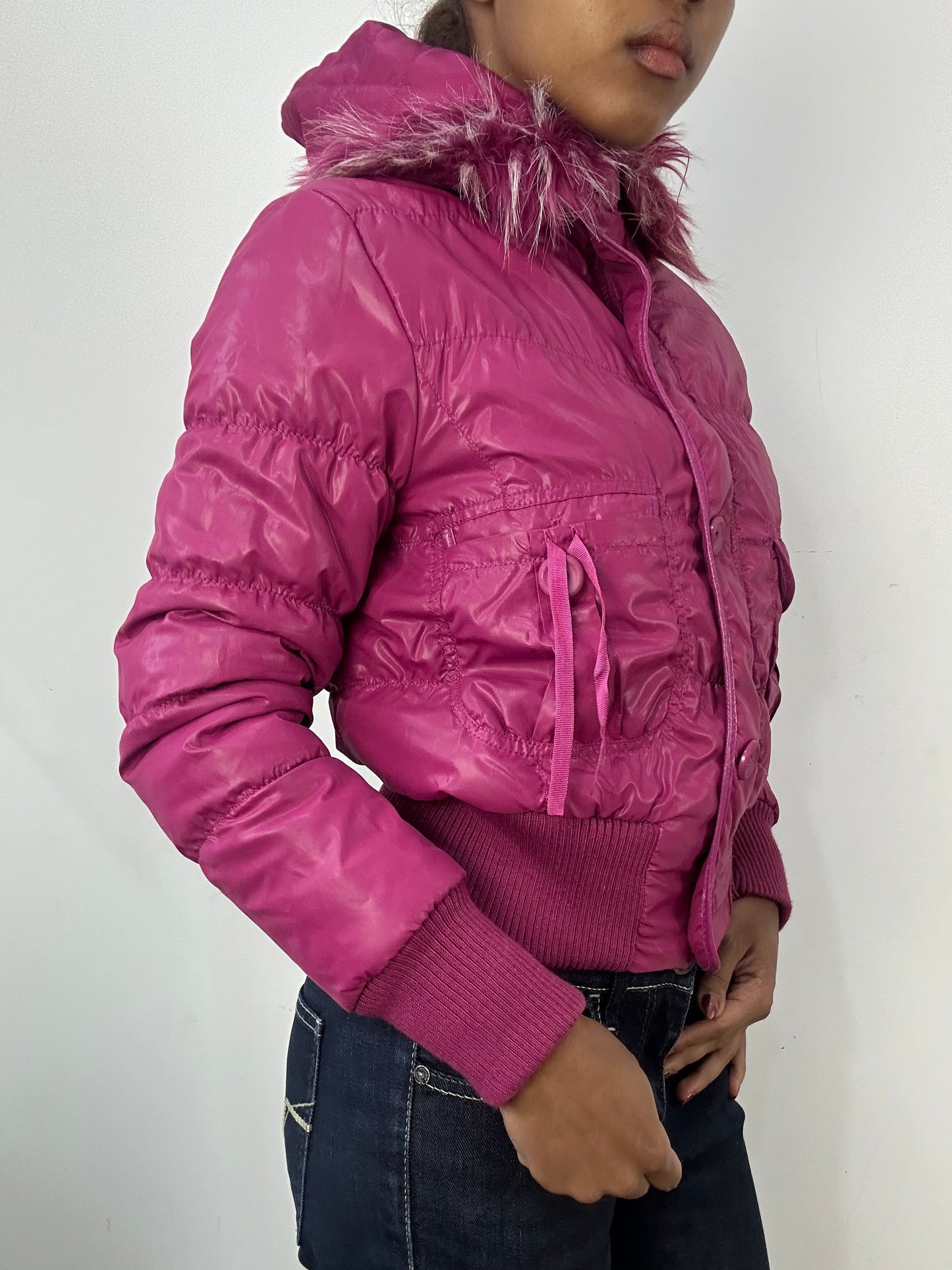 BEST PICKS | small pink zip up puffer jacket
