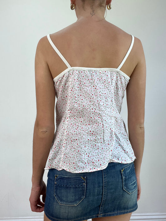 BEST PICKS | medium white and pink floral linen cami