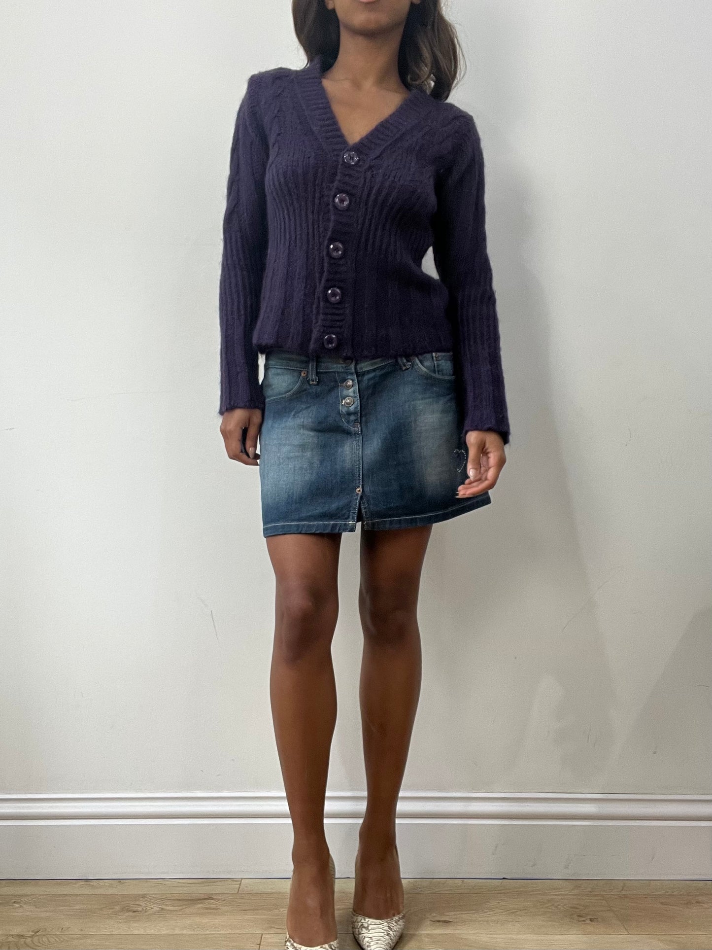 easter edit | small purple knit button up jumper