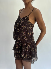 FrancÉs verano drop | pequeño mameluco marrón estilo mini vestido