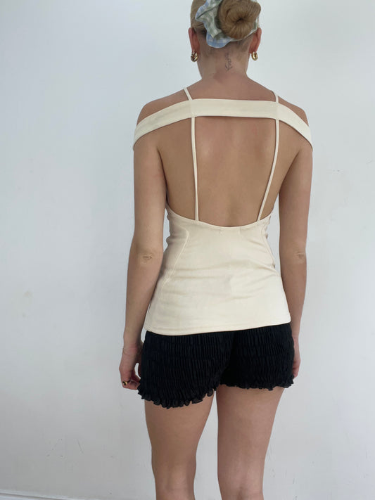 💻‼️ beige off the shoulder top