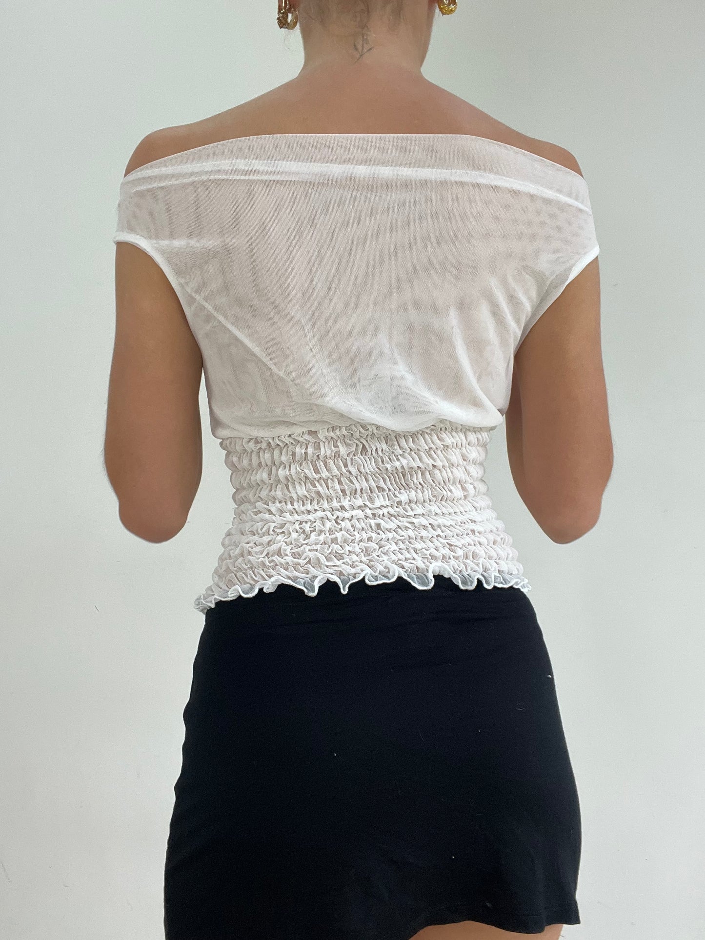 #353 SAMPLE SALE | extra small white poppy top