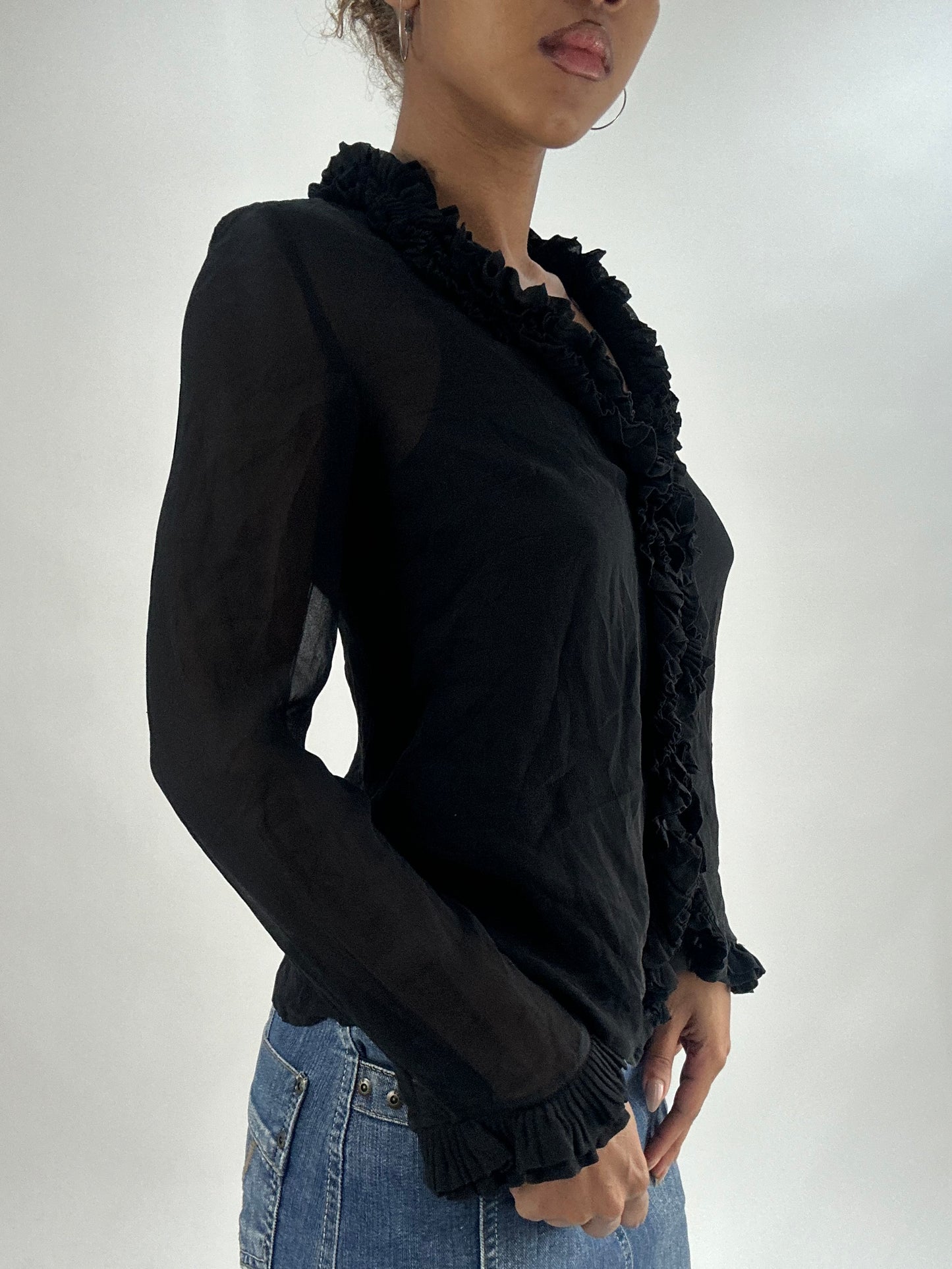 vintage edit thirty-five | small black silk layered cami and blouse