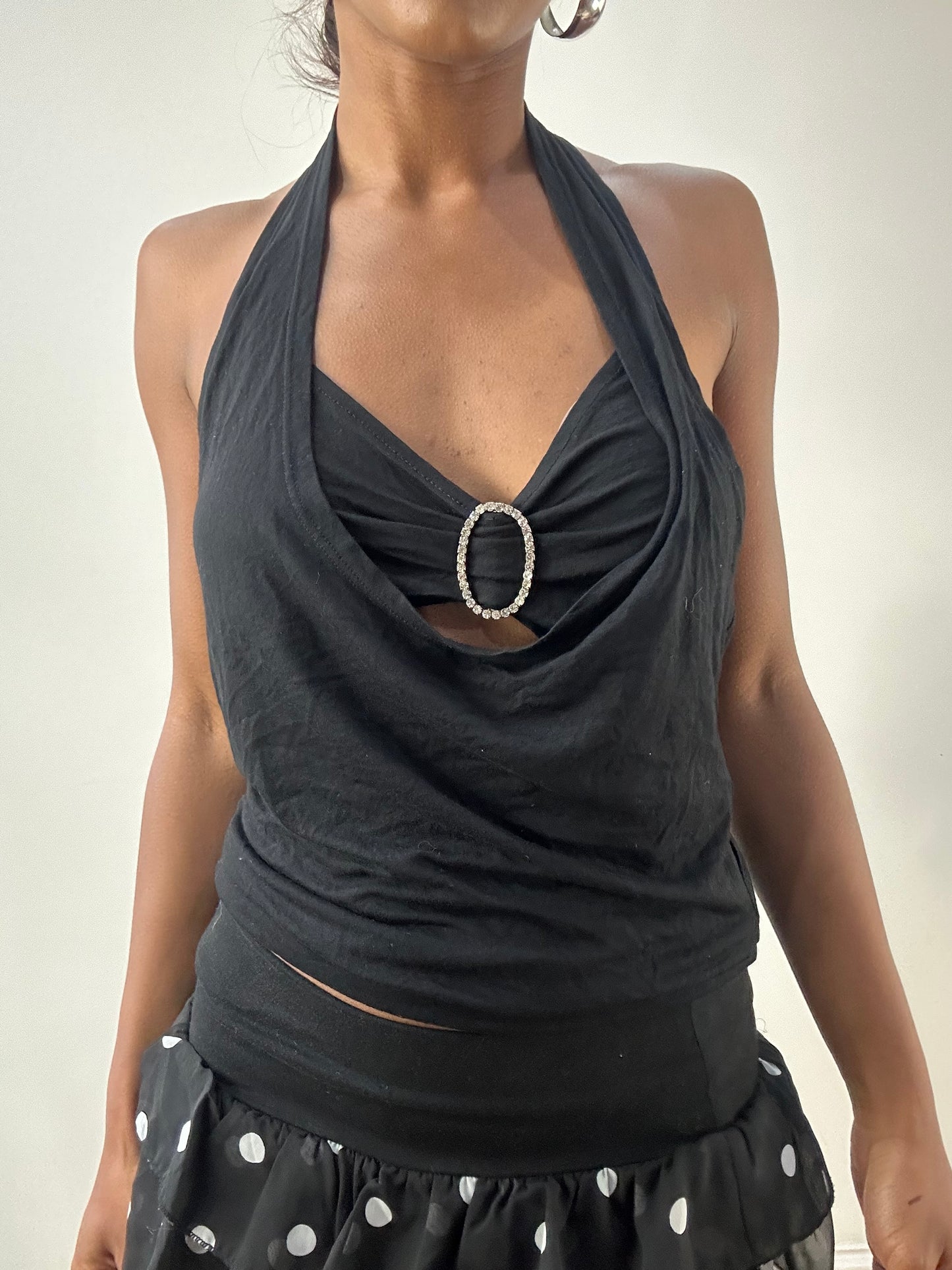 LFW edit | medium black dolce and gabbana halterneck top