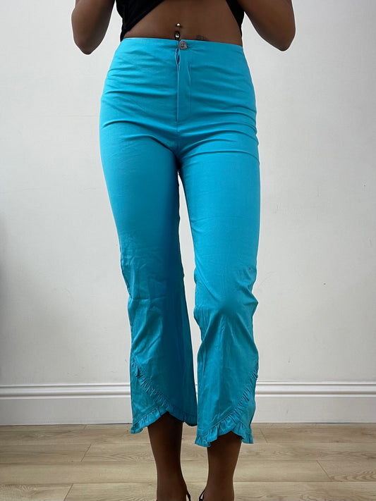 vintage edit: halloween | extra small blue high waisted cropped trousers