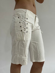 ‼️ | white corduroy shorts