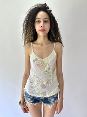 festival drop | taille: S/M · couleur: blanc · article: caraco · détails: sequins