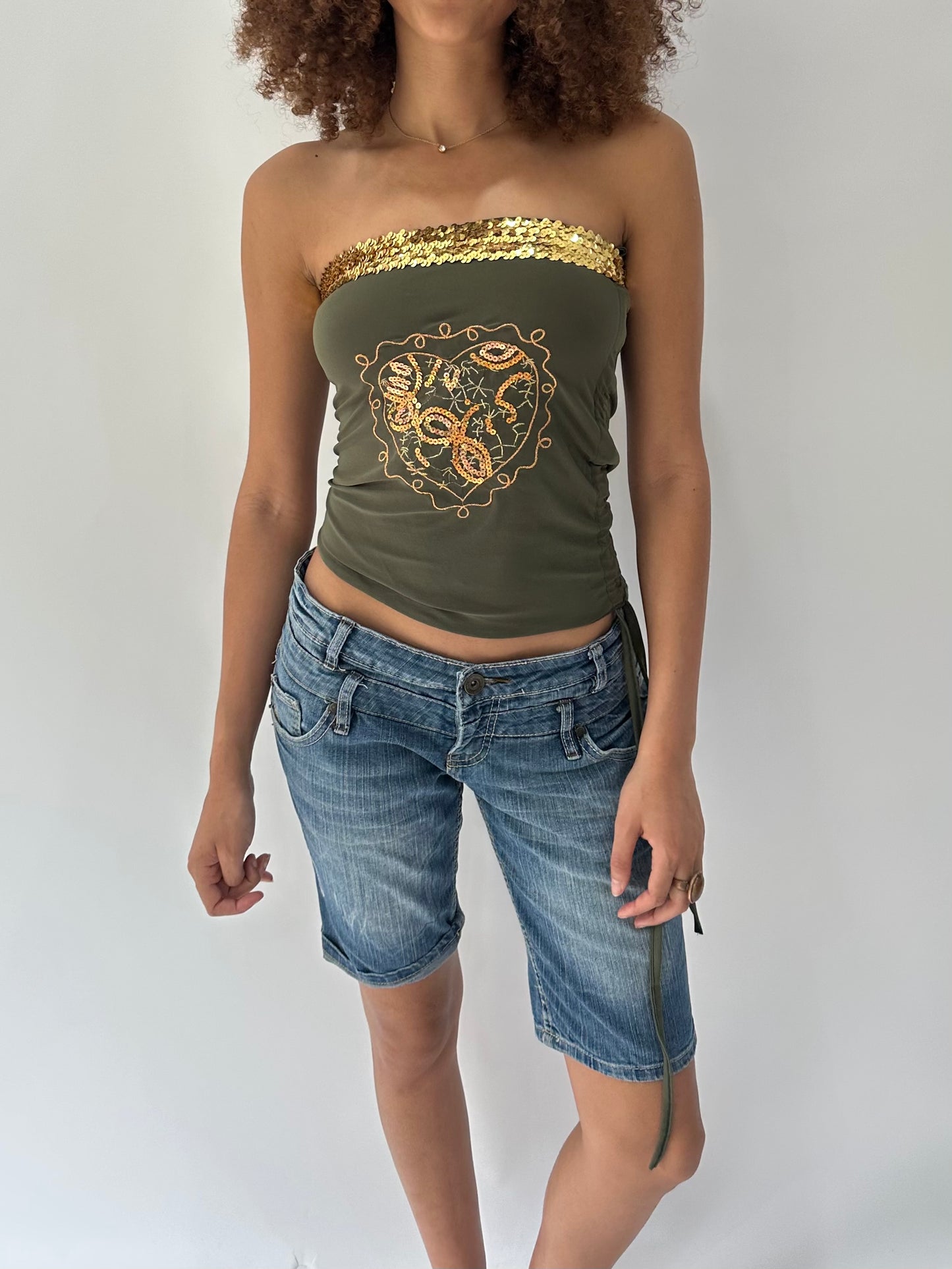 festival drop | medium blue clockhouse denim long shorts
