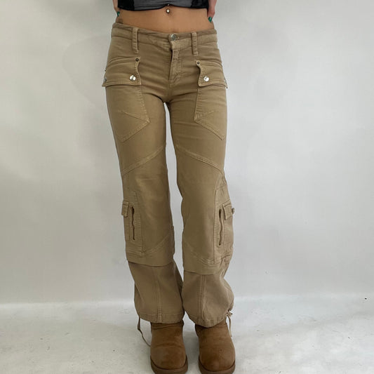 💚💻INSTA BADDIE DROP | XS tan cargo trousers