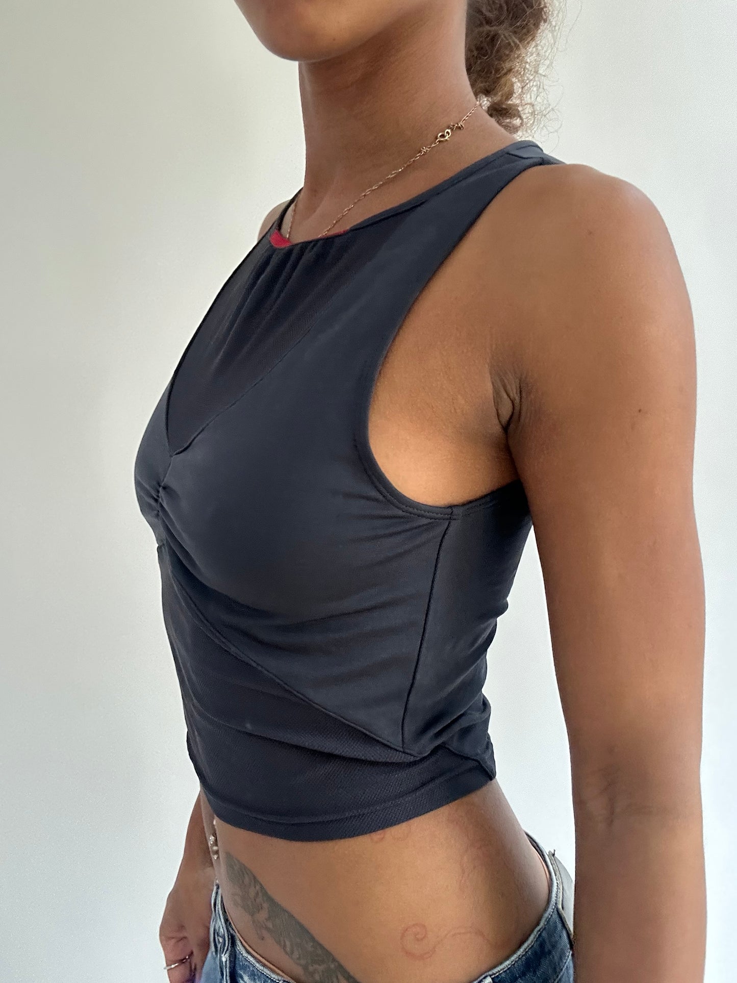 BEST PICKS | extra small grey layered fitted tank top