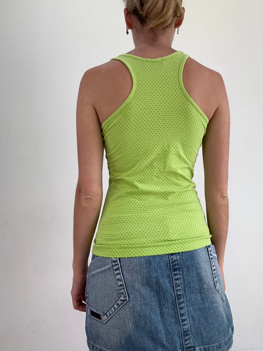 summer edit | Größe: S · Farbe: Grün · Artikel: Trägertop · Details: Punkte + Muster + orsay