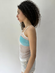 festival drop | Pequeno Corochet Branco Bolero e cam Set