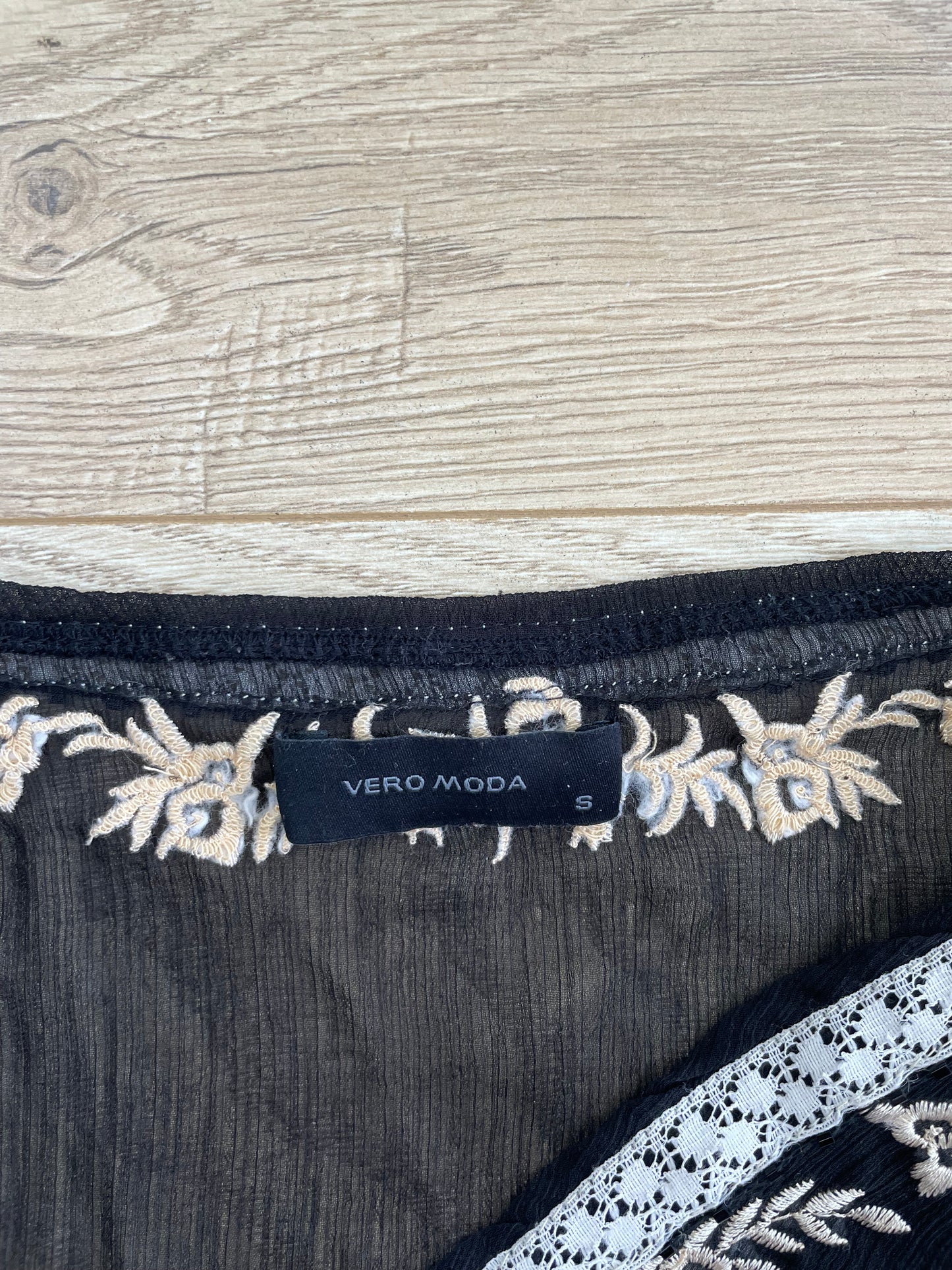 VINTAGE PICKS | small black sheer top