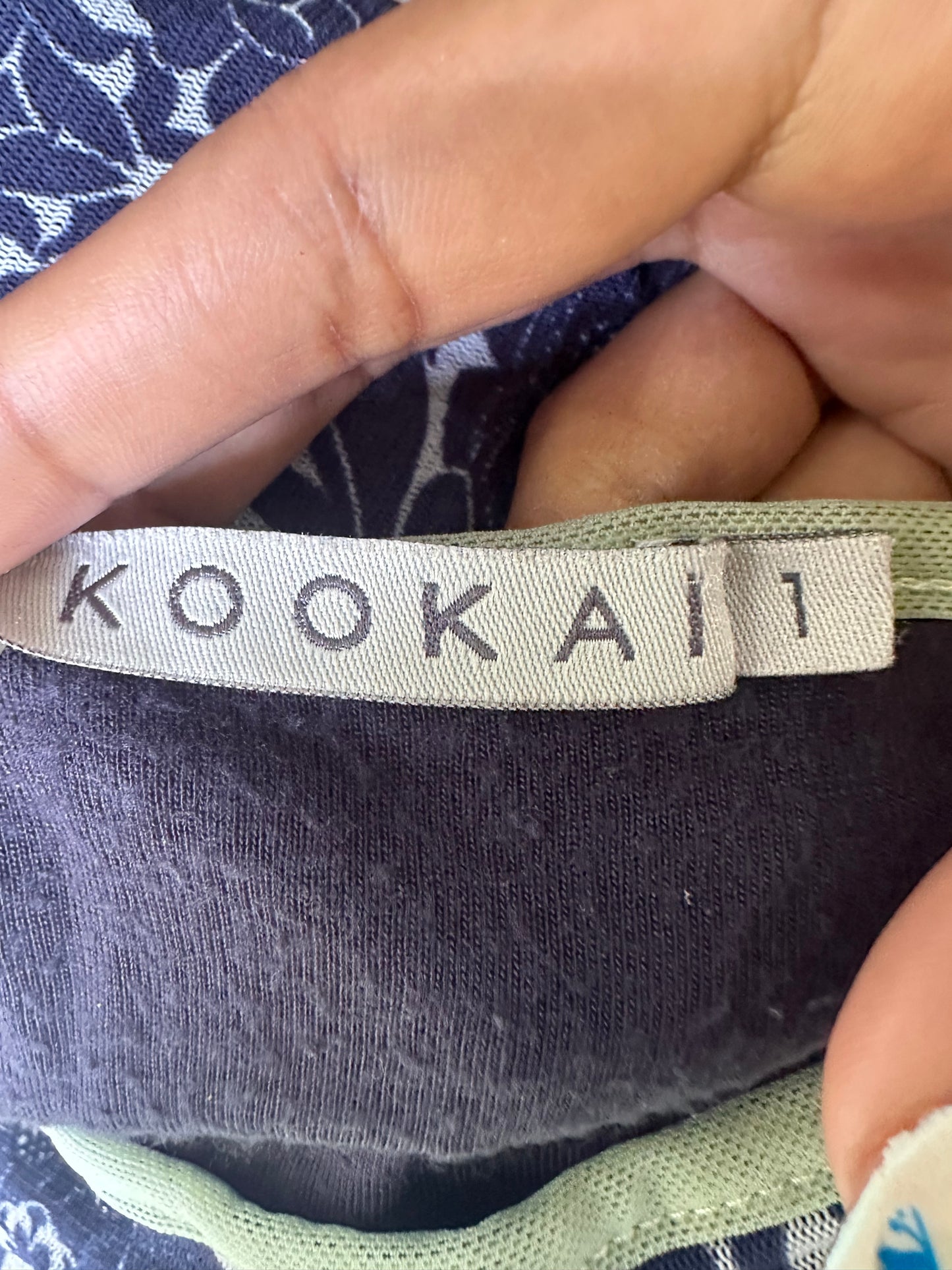 sailor drop | small/medium blue kookai mesh overlay midi skirt