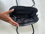 vintage edit twenty-seven | black faux crocodile print shoulder bag