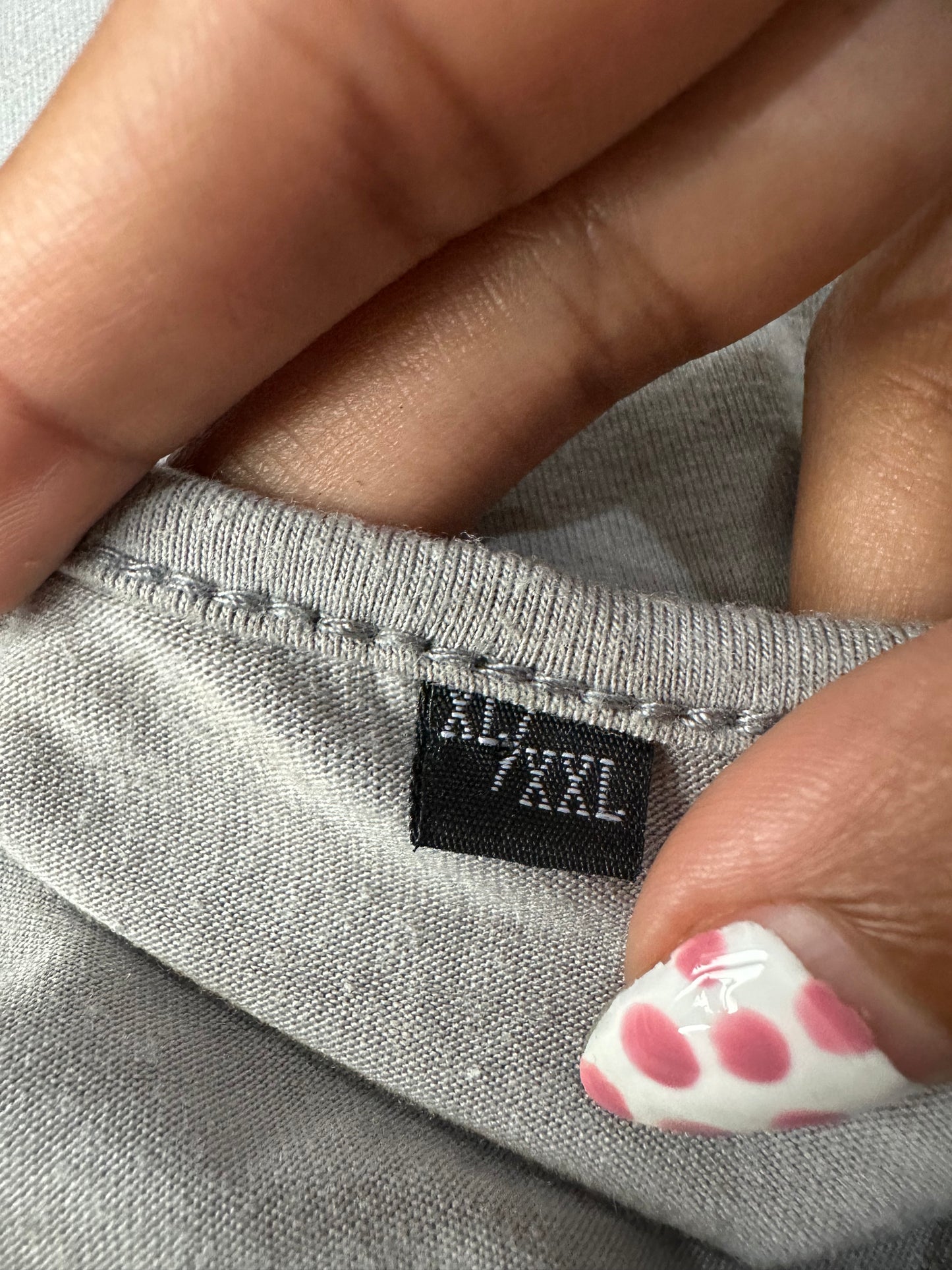 vintage edit twenty-nine | small grey top with ruched sides and polka dot print