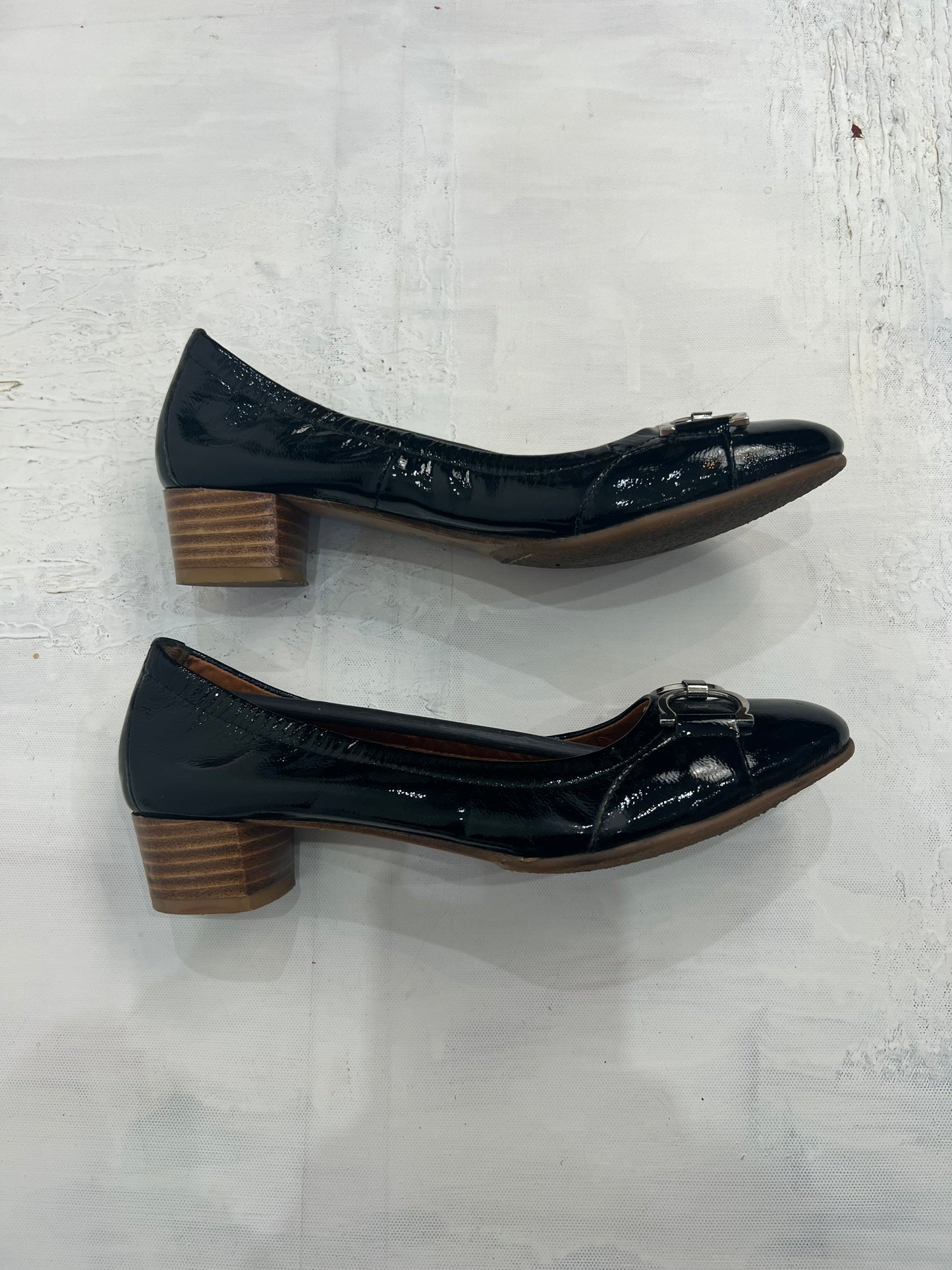 ⭐️ BEST PICKS | uk 3 black patent ballet pumps with buckle detail