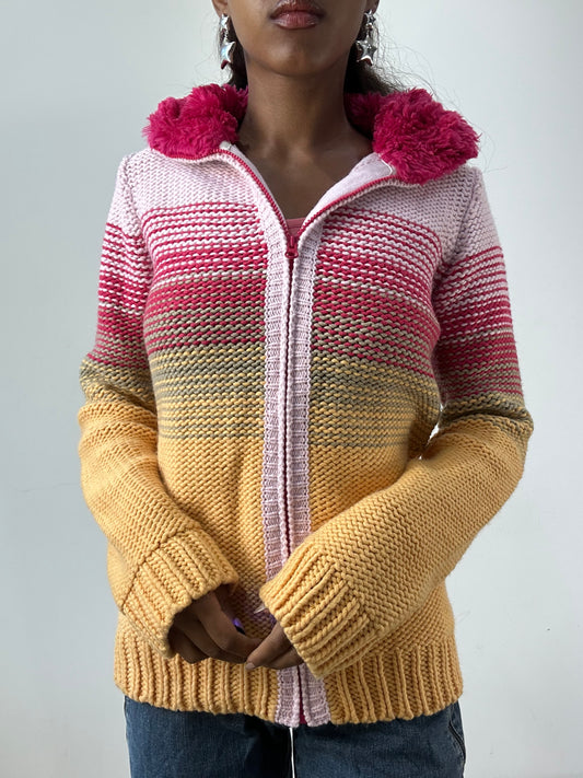 BEST PICKS | medium yellow and pink roxy zip up hoodie