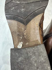 ⭐️vintage edit thirty-three | UK3 brown knee high boots with panel detail