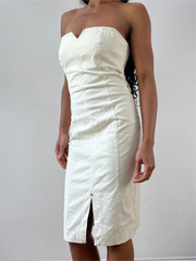 vintage edit: festival | taille: S · couleur: blanc · article: haut bandeau · détails: longueur midi