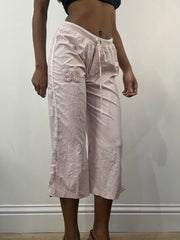 athleisure edit | extra small/small pink cropped joggers
