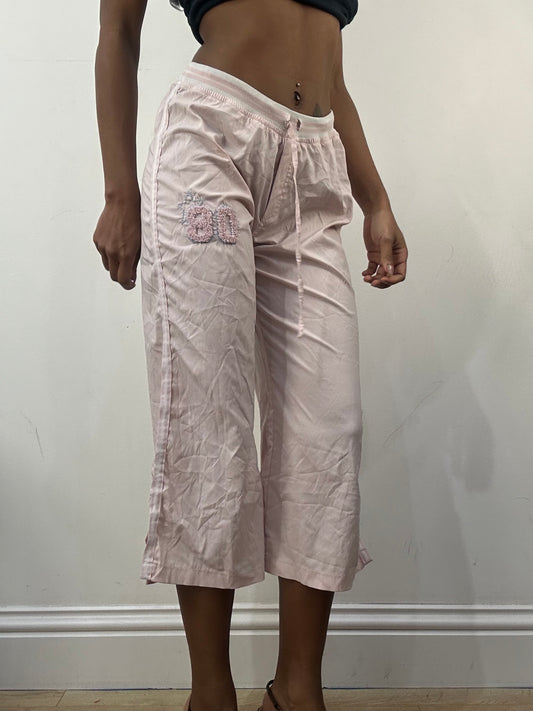 athleisure edit | extra small/small pink cropped joggers