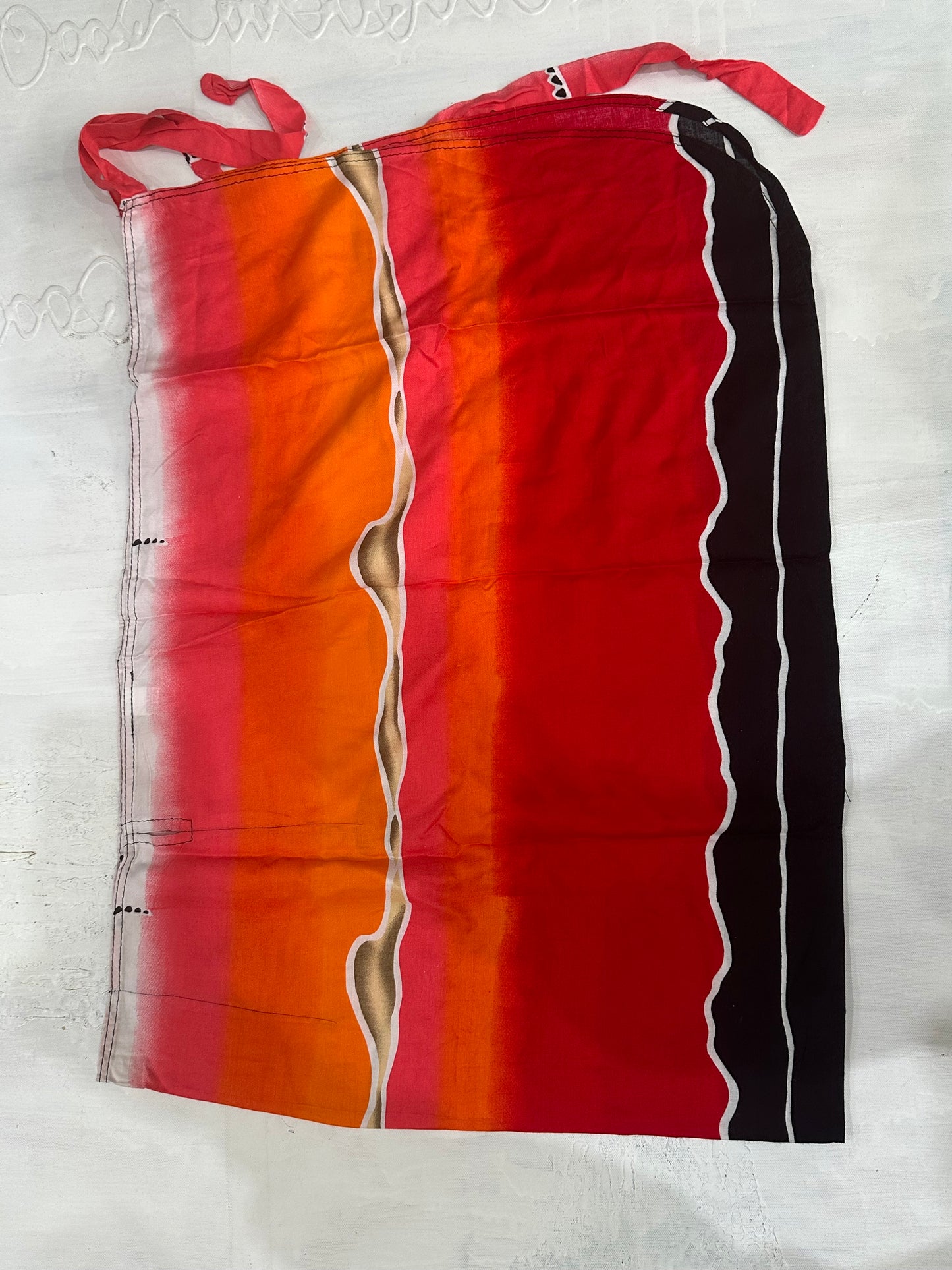 zara larsson drop | one size red and orange beach coverup skirt