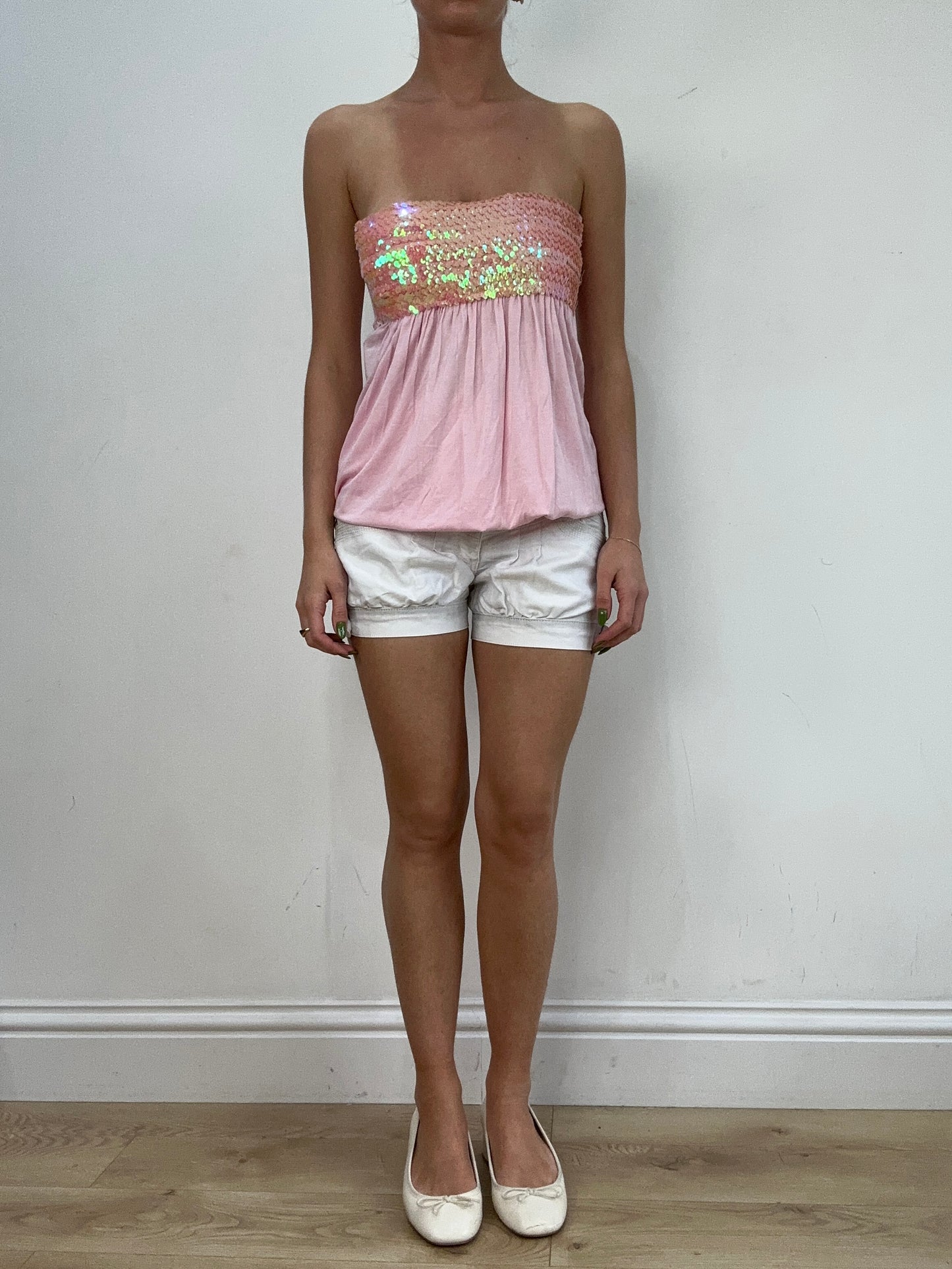 vintage edit seventeen | medium baby pink sequin bandeau