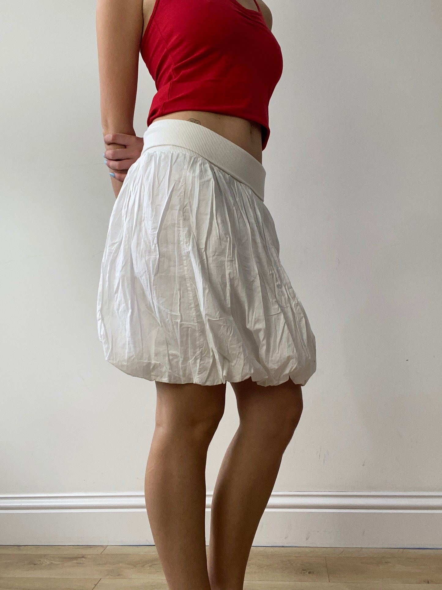 vintage edit thirty | small white bubble style  mini skirt