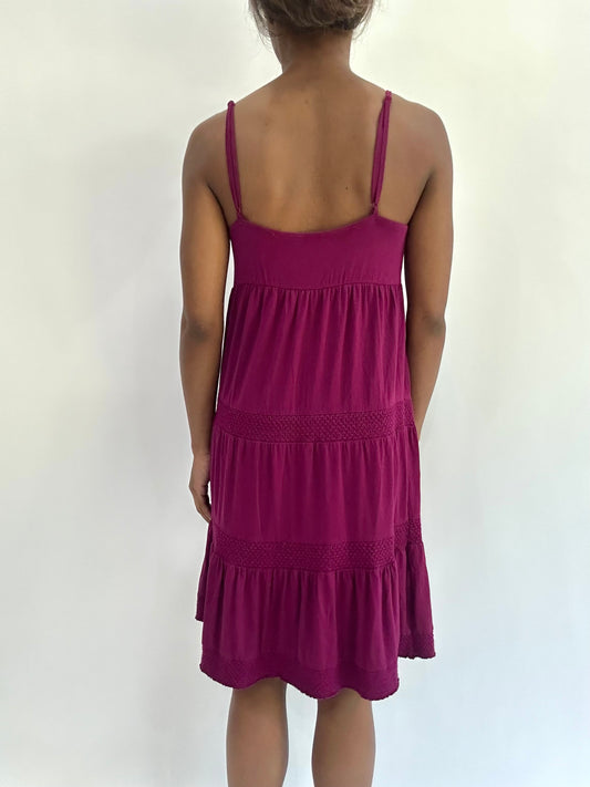 french summer drop | small purple midi dress