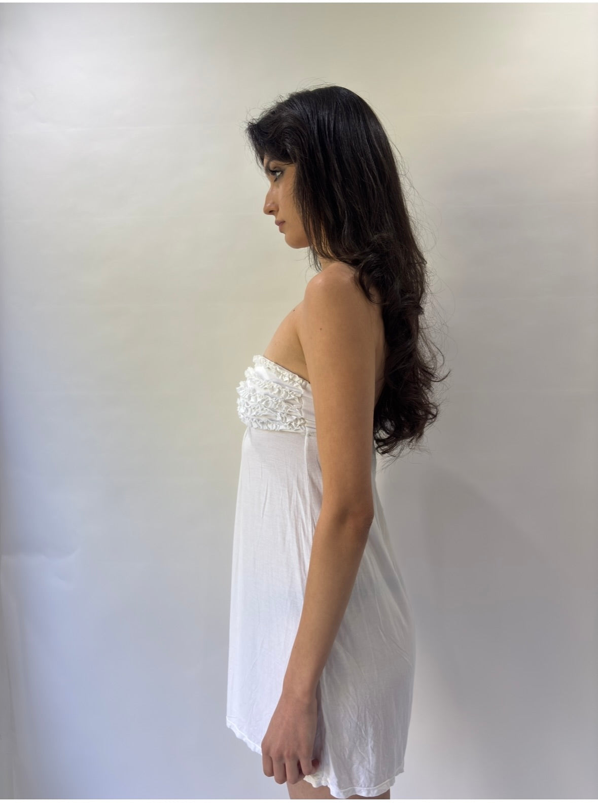 devil wears prada | small white bandeau mini dress