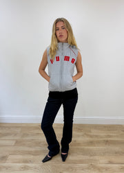 small grey puma puffer gilet