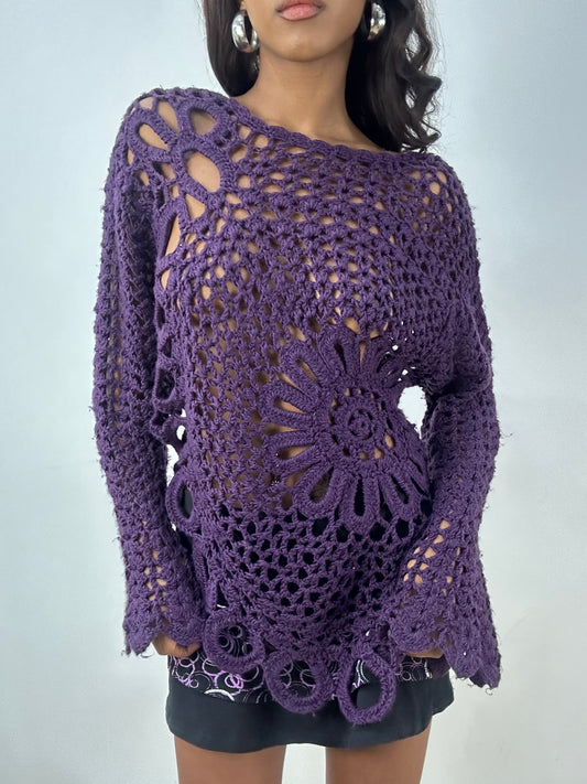 BEST PICKS | medium purple crochet knit jumper