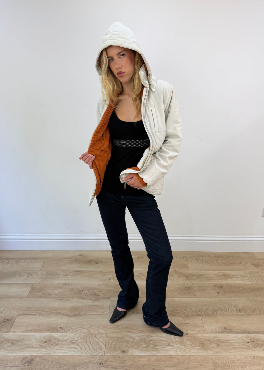 medium white puffer jacket
