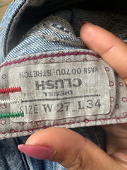 vintage edit: festival | O pequeno denim azul diesel Jins com detalhes de embriaguez