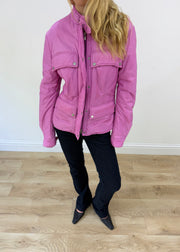 small pink biker jacket