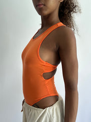 ‼️ | S码 橙色 cut out back bodysuit 背心