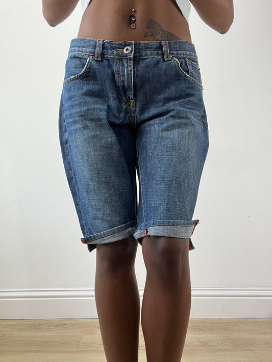 BEST PICKS | large blue guess denim knee length shorts