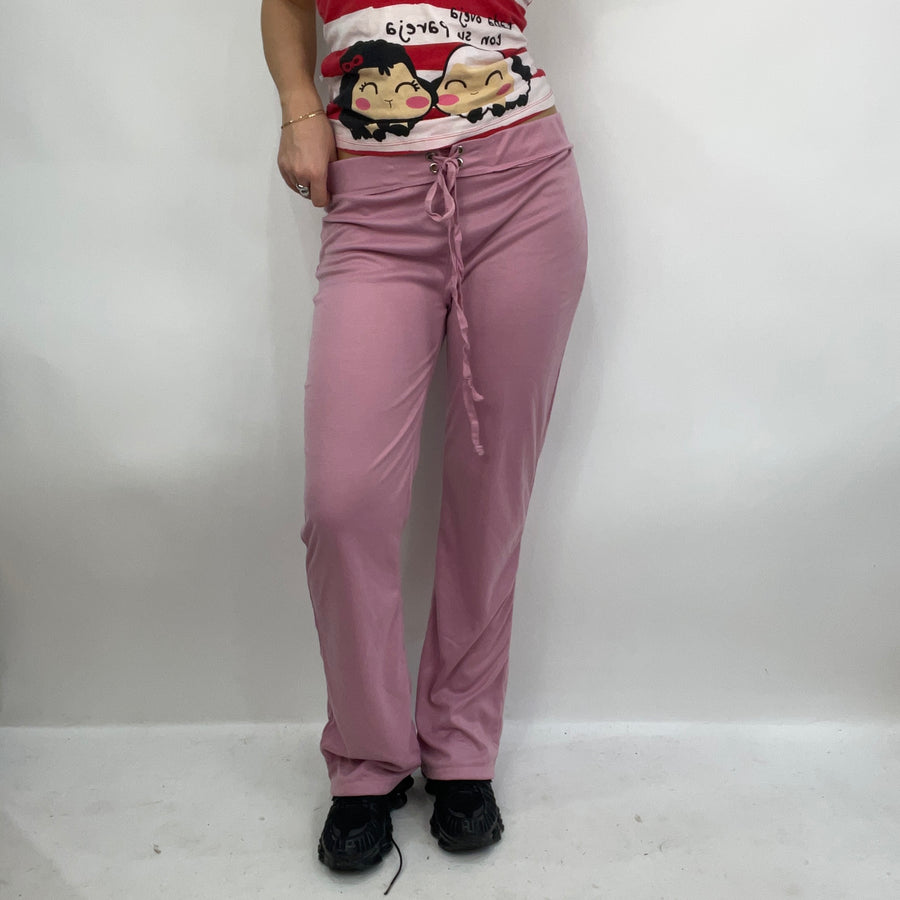 STUDIO FAVES | taille: S · couleur: rose · article: pantalon · détails: yoga + motif graphique + côté
