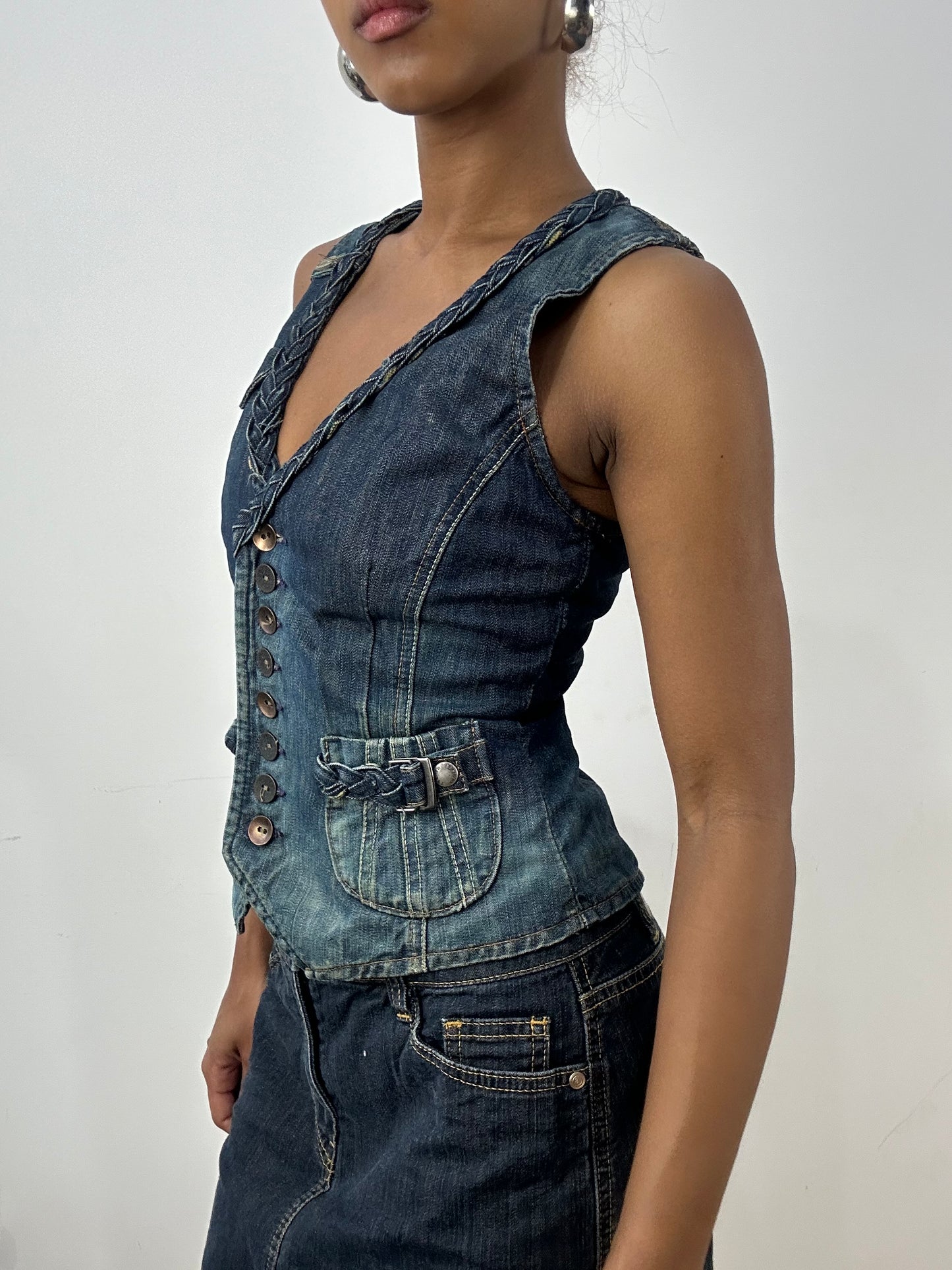 BEST PICKS | extra small blue replay denim waistcoat