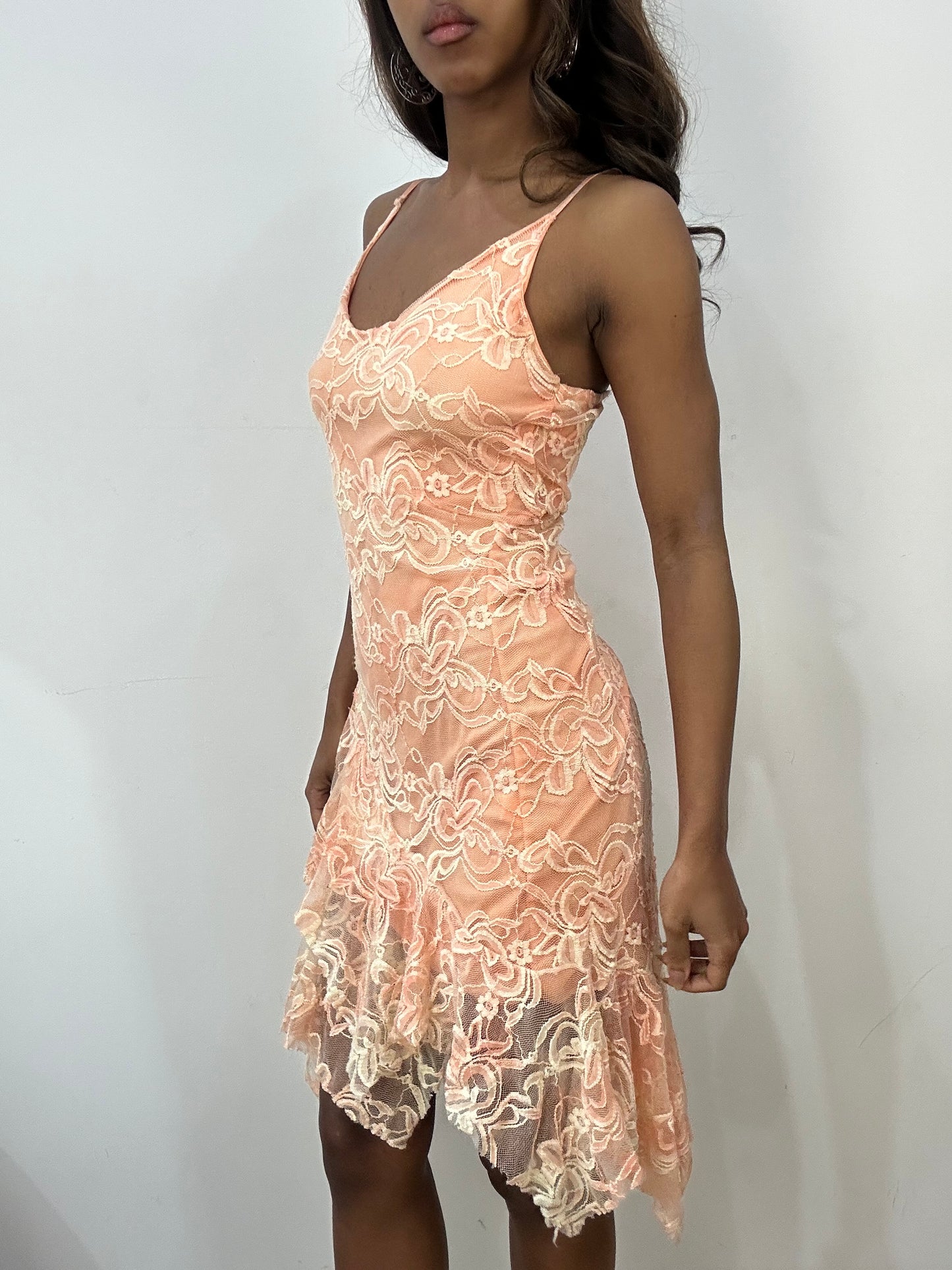 vintage edit: fashion week | small pink asymmetric midi dress