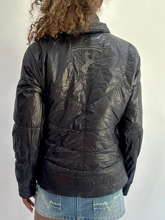 wag drop | small black ferrari puffer jacket
