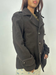 BEST PICKS | medium brown double breasted wool jacket